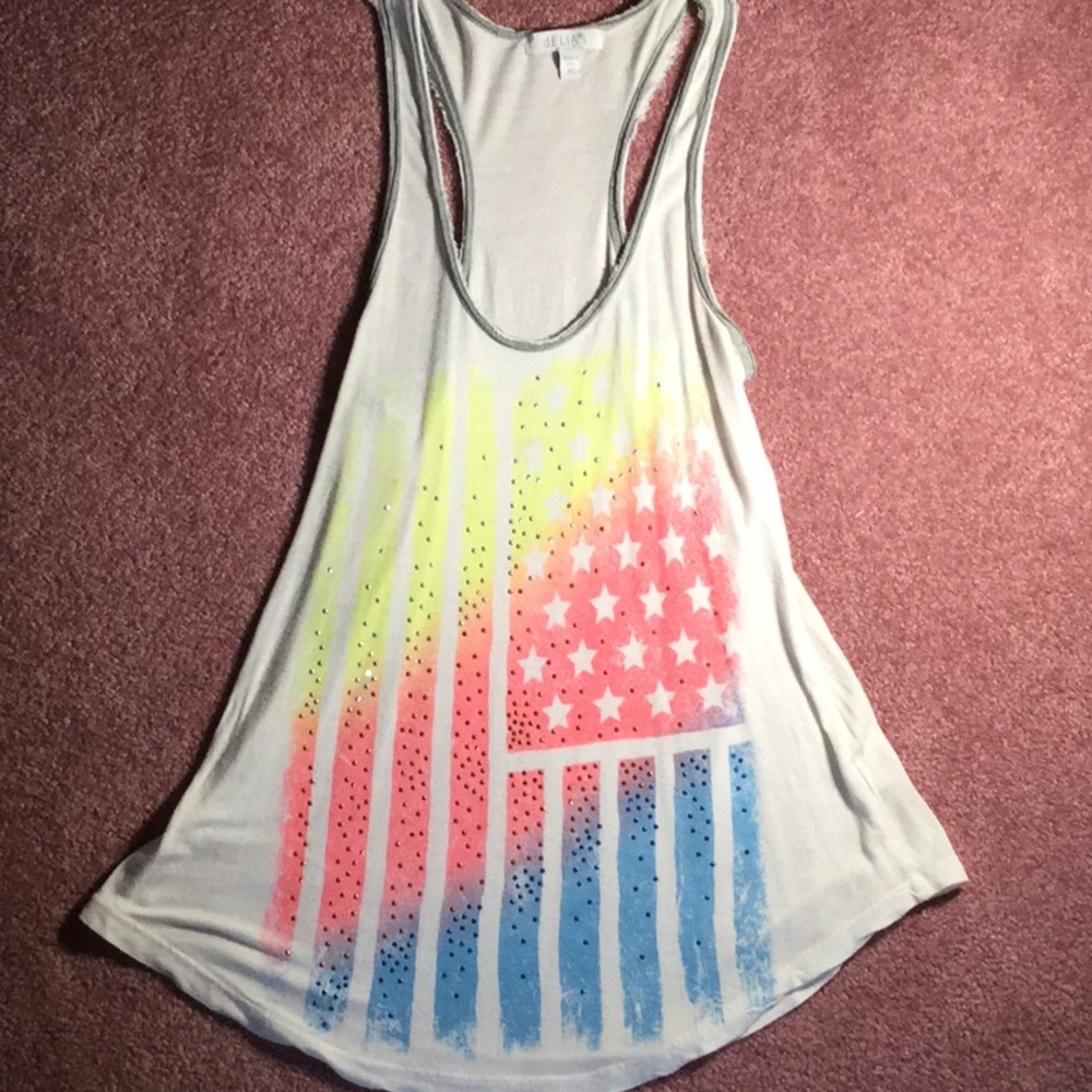 American flag tank top